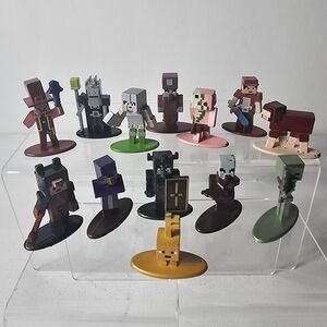 Minecraft Jada Toys Nano Metalfigs Lot Die-cast Figures Loose Lot Of 13